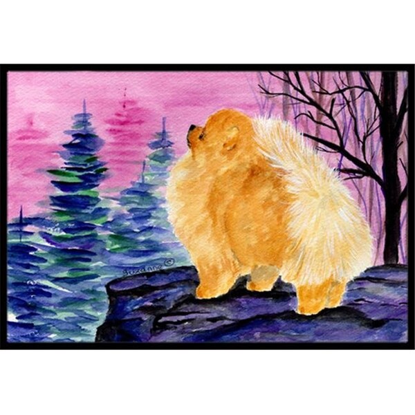 Carolines Treasures Carolines Treasures SS8606JMAT 24 x 36 in. Pomeranian Indoor Or Outdoor Mat SS8606JMAT - main